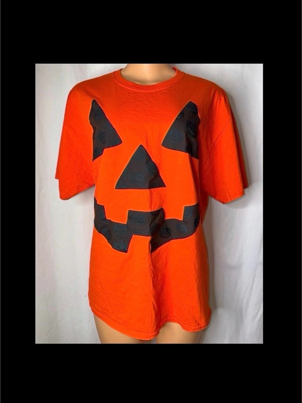 Fruit of the Loom Heavy Cotton Halloween Jack-O'-Lantern T-Shirt Tee Large